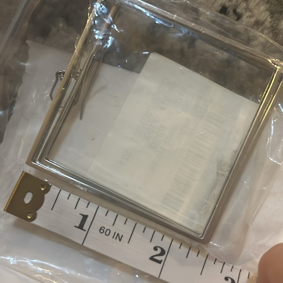 Saint Laurent Double Square Hoop Earrings in Metal - Picture 8 of 8